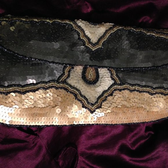 Sequin Beaded clutch purse - Picture 1 of 4